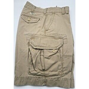 POLO Ralph Lauren Men's Sz. 35 Khaki Cargo Chino Classic Shorts Heavy  Safari